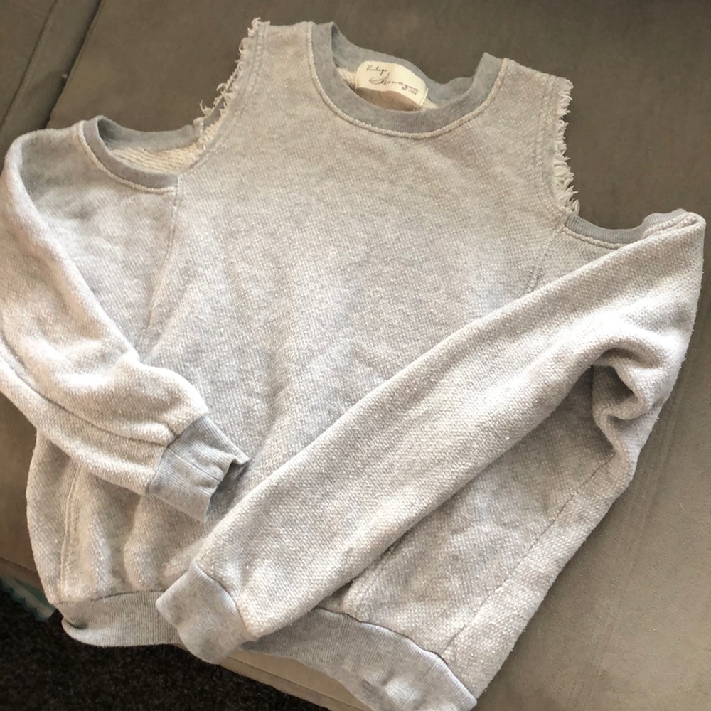 Light Grey distressed sweatshirt